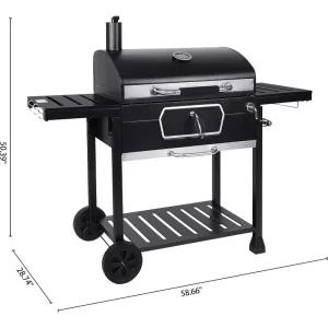 Black, Large, 30-Inch Charcoal Grill