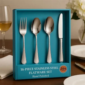 16-Pieces Luxury Premium Silverware Dinnerware